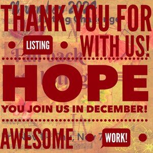 CLOSED See ya in November!